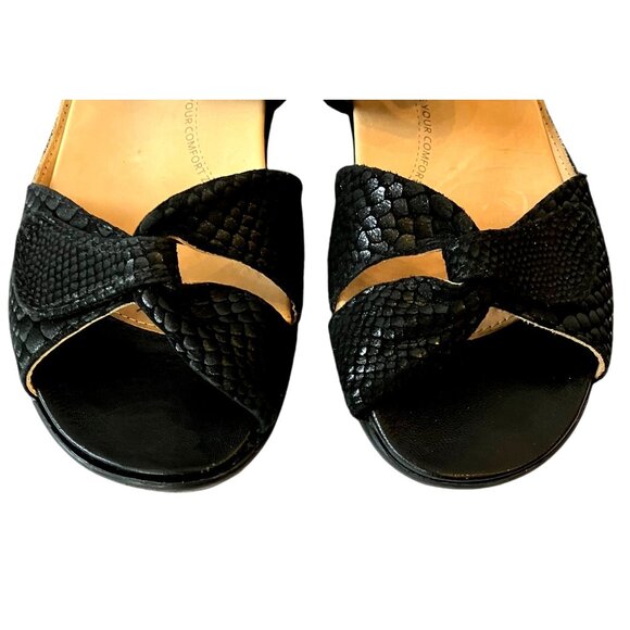 ZIERA Super Soft DOXIE Suede Adjustable Black COMFORT Strappy ARCH SUPPORT Sz 6 - Picture 11 of 16